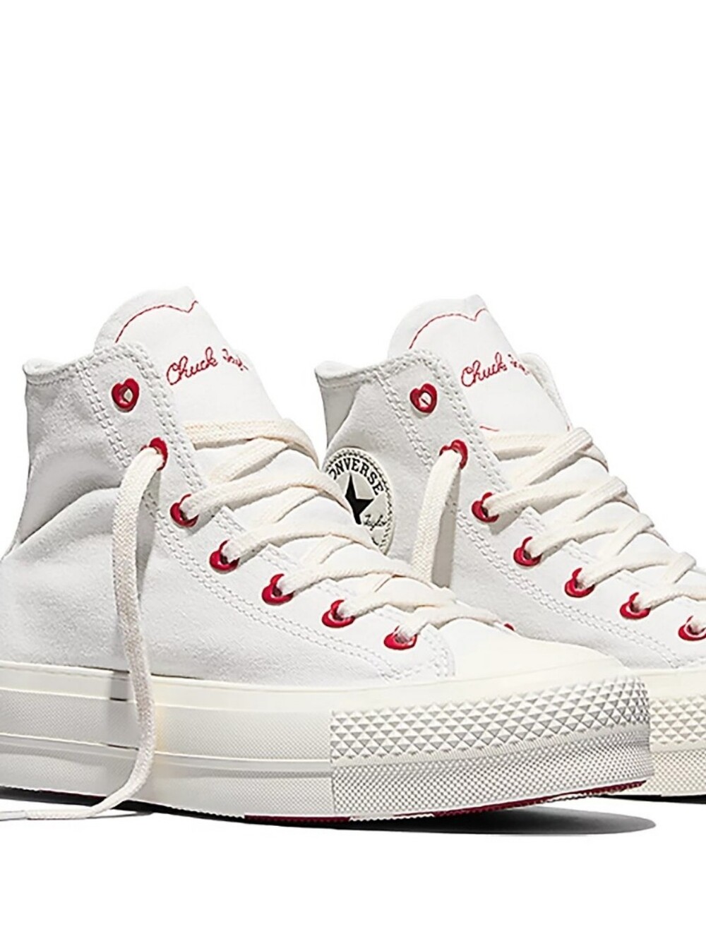 Converse Chuck Taylor All Star Hearts Hi Lift VDay Shoes - Picture 3 of 11
